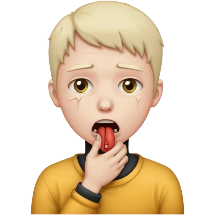 Person choking themselves  emoji