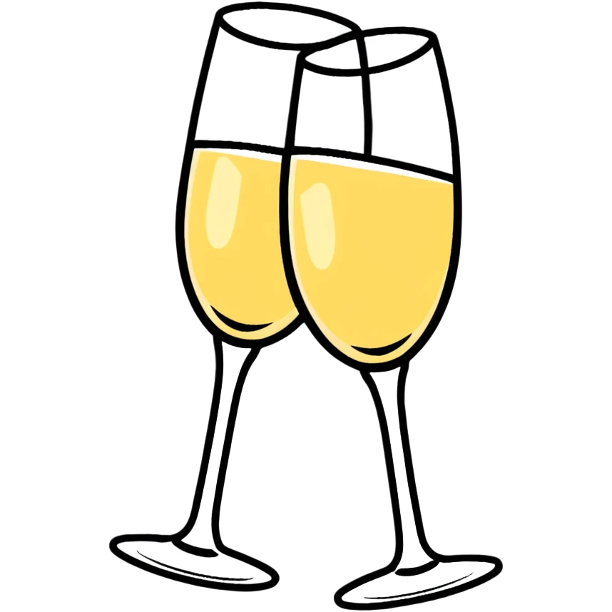 Zwei Gläser Champagner  emoji