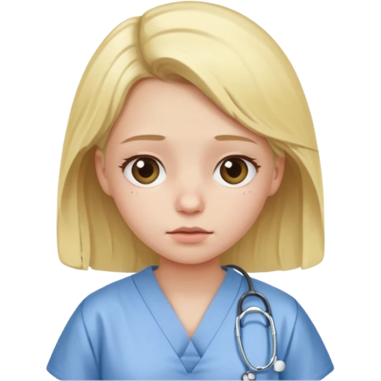 Sick blonde girl  emoji