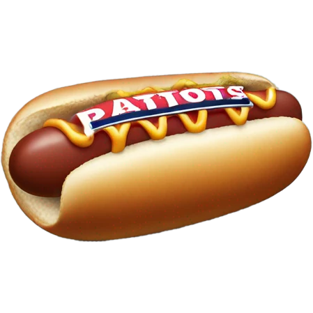 Hot dog with a patriots jersey  emoji