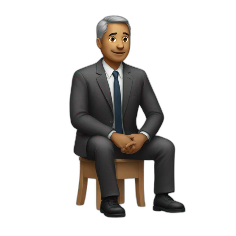 Un homme assis emoji