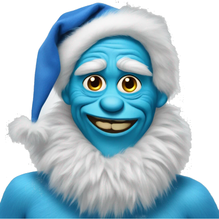 Blue grinch originating from knee surgery Tik tok trend emoji