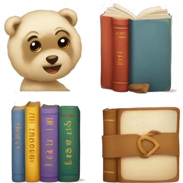 Cute books emoji