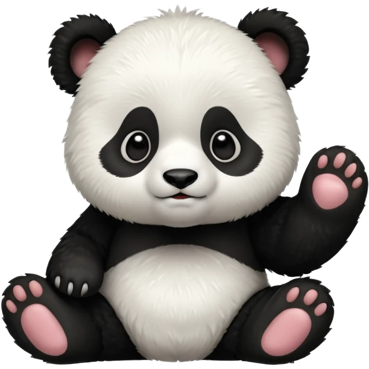 Panda cub slapping there four head emoji