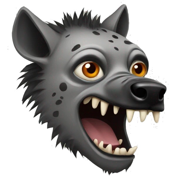 Horror hyena emoji
