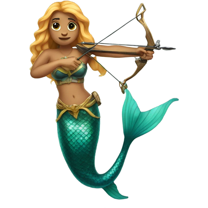 Mermaid with a crossbow emoji