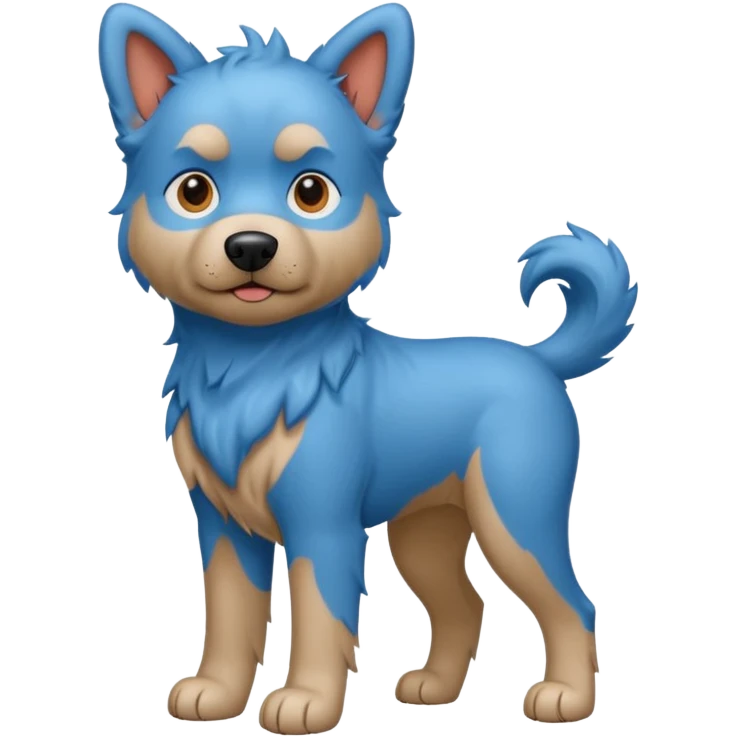 Blue dog emoji
