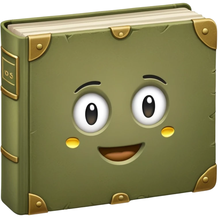 Khaki colored book emoji
