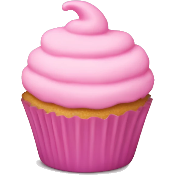 Vanilla cupcake with pink frosting  emoji