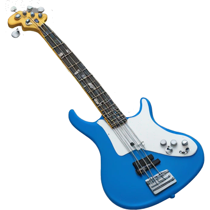 Blue bass guitar emoji