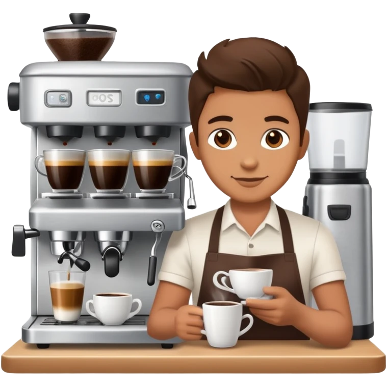 barista making coffee in a cafe emoji