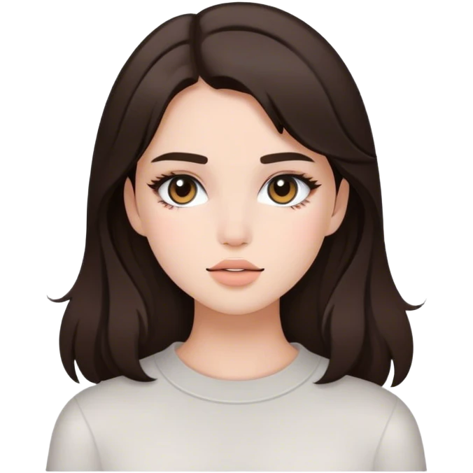 aesthetic brunette clean girl emoji