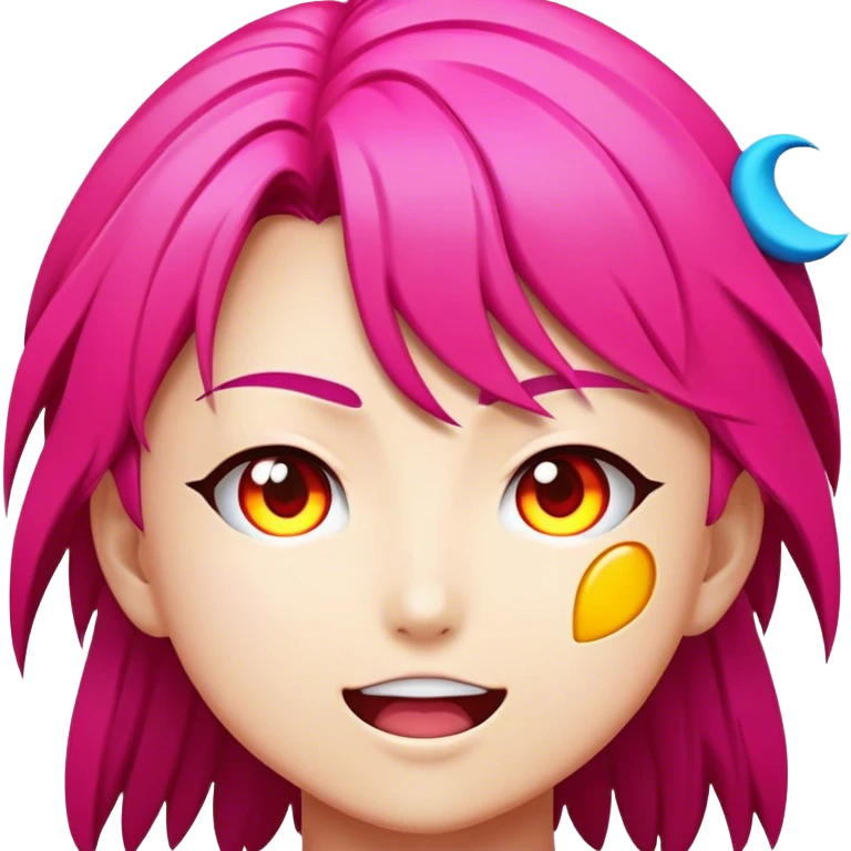 Cinematic Realistic Manga Comics Emoji, depicted as a dynamic stylized illustration inspired by Japanese manga art with bold lines and expressive characters, rendered with vibrant textures and energetic colorful lighting that captures its iconic style. emoji