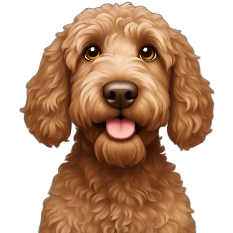 Brown Labradoodle emoji
