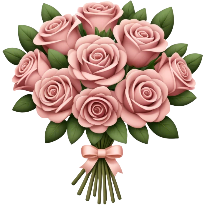 Neutral toned dusty rose flower bouquet  emoji