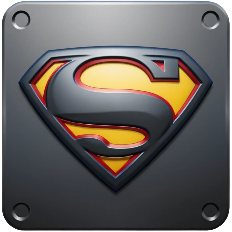 Superman Symbol Man of Steel black emoji