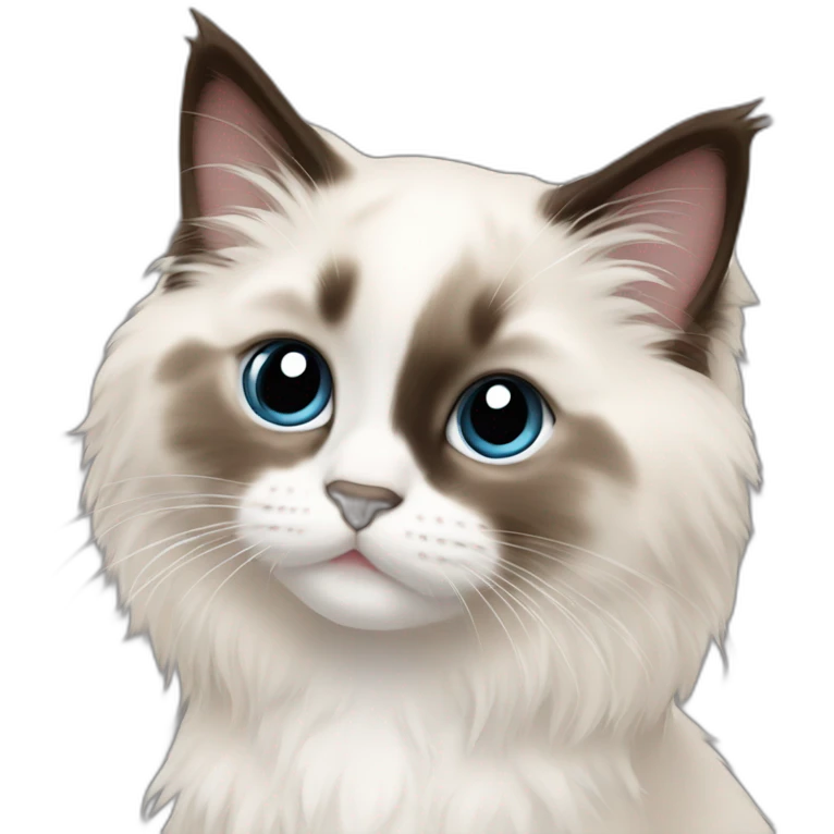 colorpointe ragdoll kitten emoji
