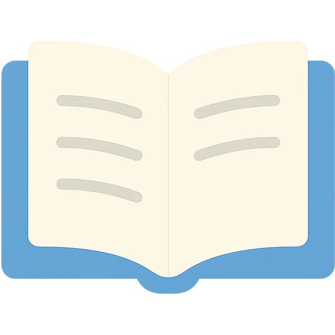 open book with blue cover icon emoji