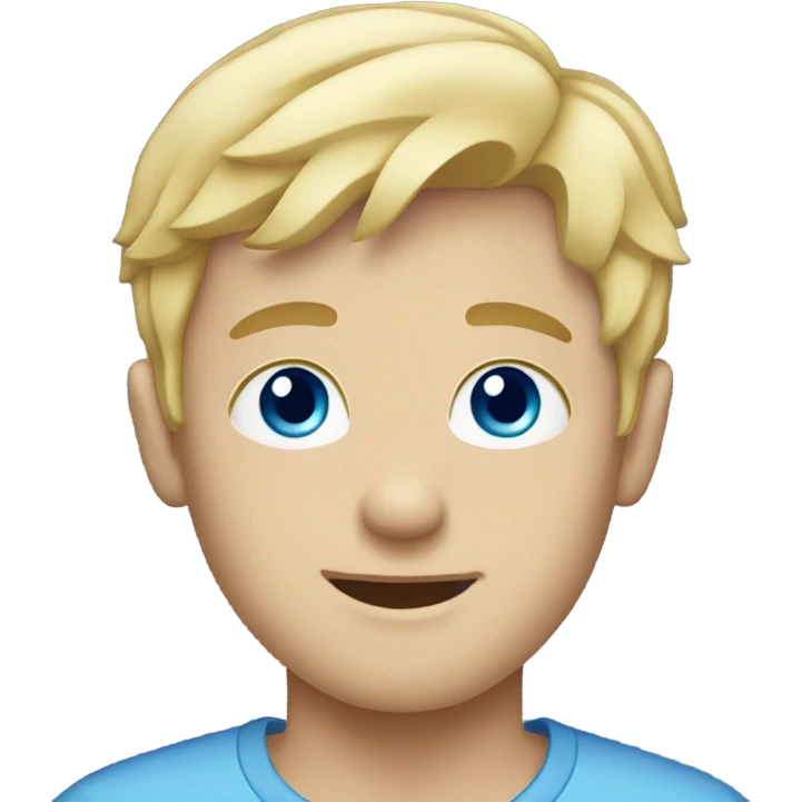 Fine white boy with blonde hair and blue eyes emoji