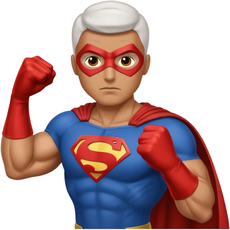 Superhero battling cancer without glasses  emoji