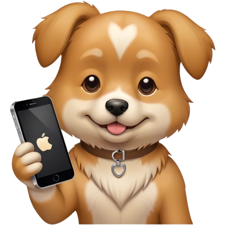Dog with iPhone  emoji
