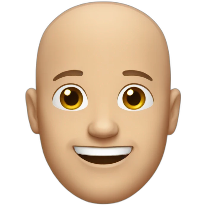 bald man happy  emoji