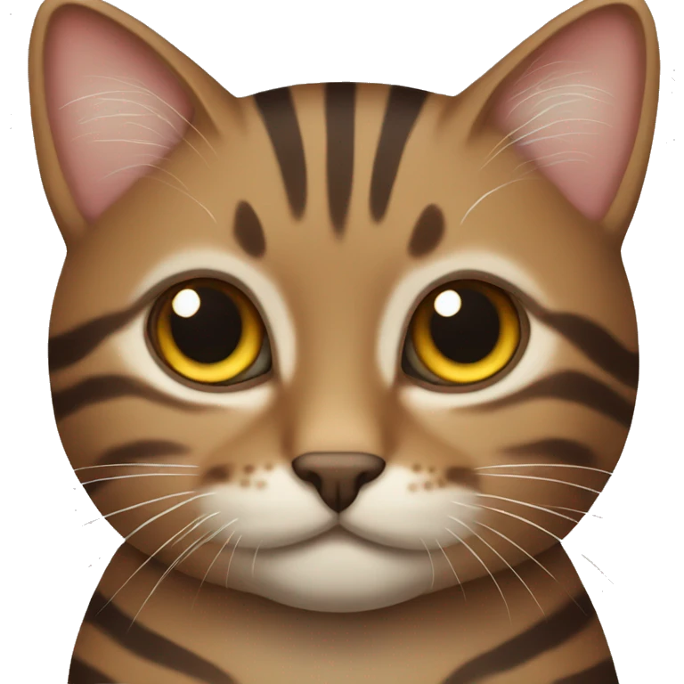 Brown striped cat emoji