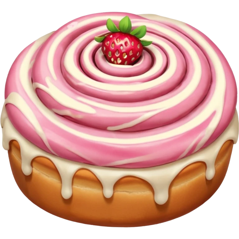 Strawberry cinnamon roll emoji