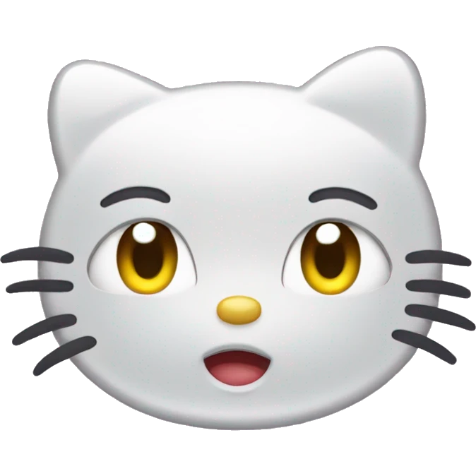 Hello kitty side eye emoji