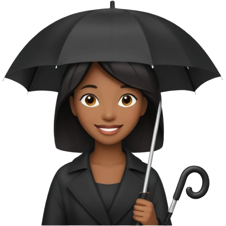 HOLDİNG UMBRELLA BLACK WOMAN emoji