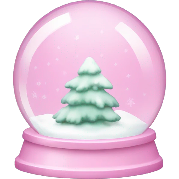 Pastel pink snow globe emoji