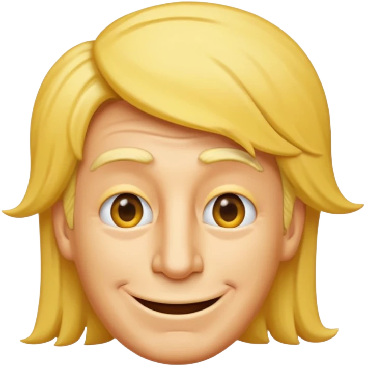 Lying long nose emoji with donald trump hair emoji