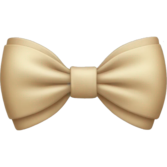 beige bow emoji