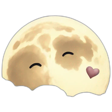 Moon with heart emoji