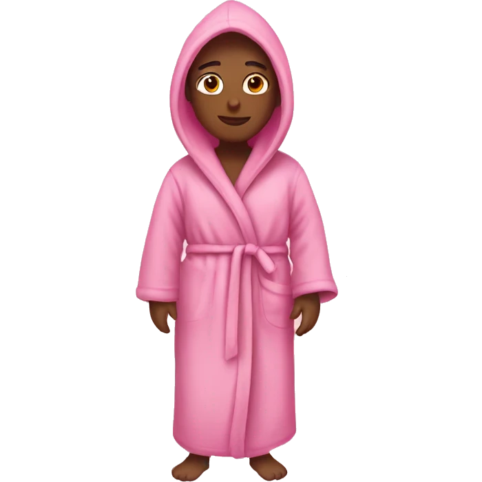 cozy pink robe emoji