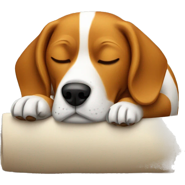 Beagle sleeping my fireplace emoji