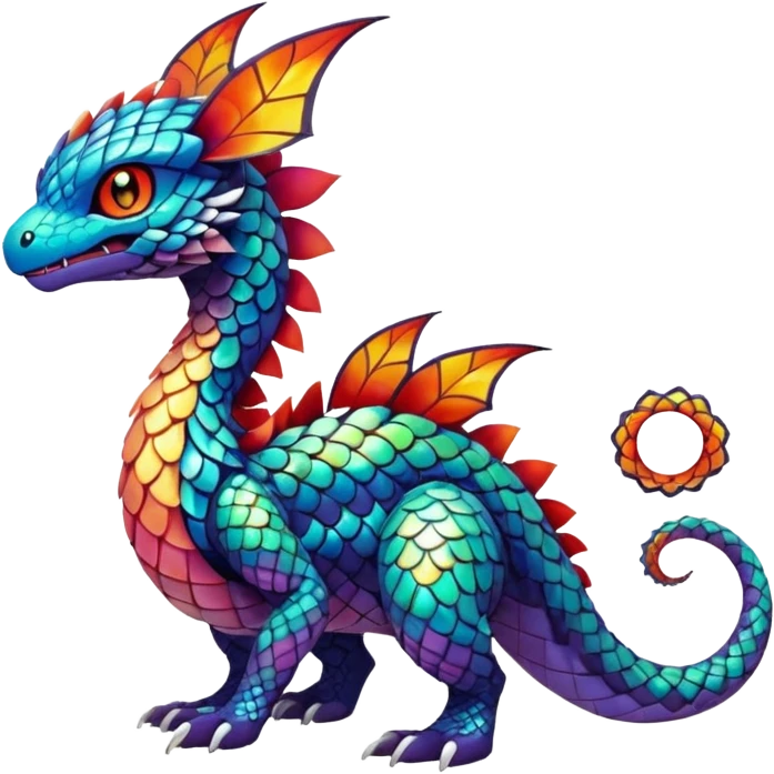 Elemental magical colorful exotic Pokémon-Fakémon-creature emoji