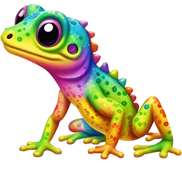 Lisa frank glitter￼ gecko  emoji