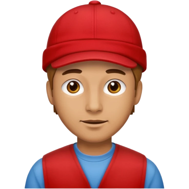man with red cap emoji