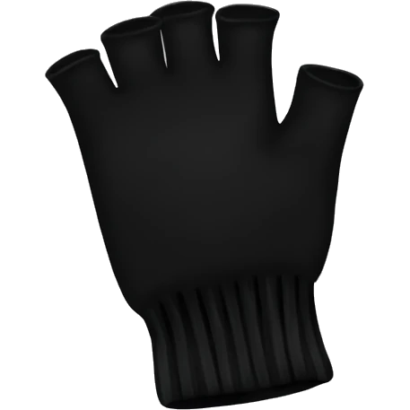 Black fingerless gloves emoji