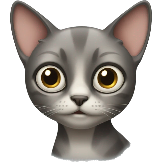 Cat with big eyes emoji