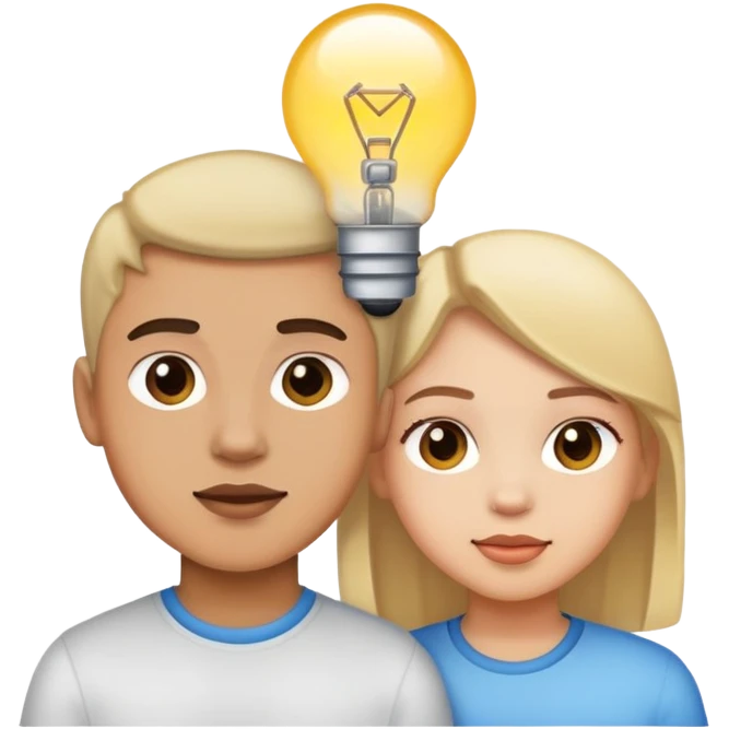 Un chico metiéndole la poya a una chica emoji