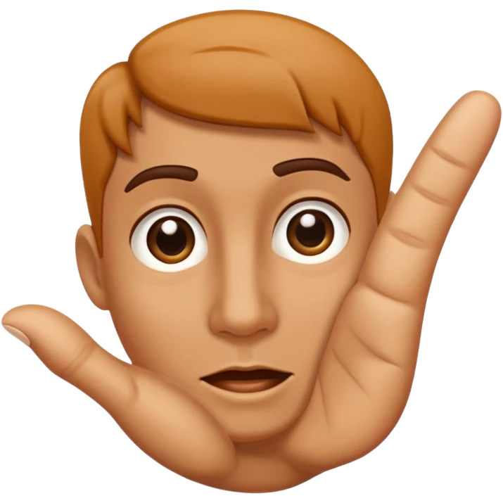 a finger pointing at the reader emoji