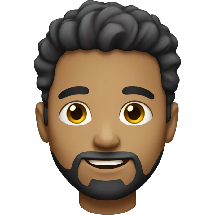 Light skin guy with beard, less textured hair emoji