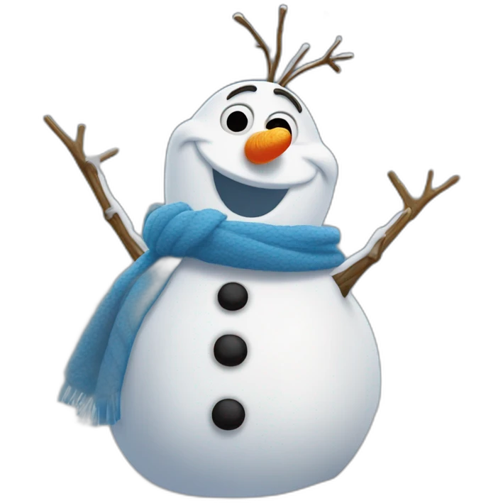 Olaf le bonhomme de neige qui dort emoji