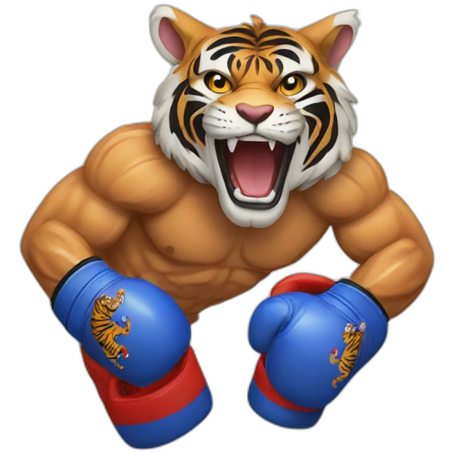 Muay thai Tiger  emoji