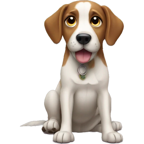 Dog watching tv emoji