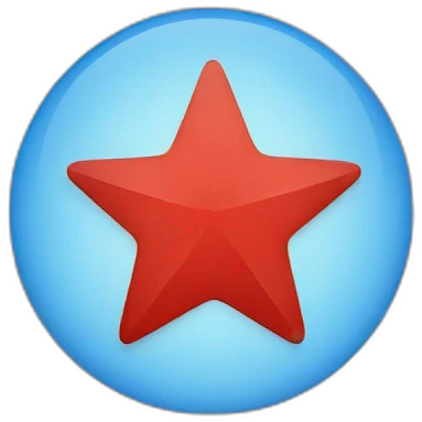 red star in blue circle emoji