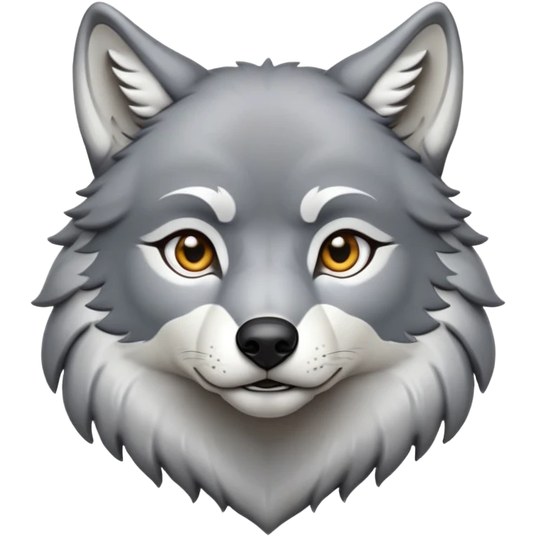 cinematic-noble-wolf-portrait-emoji,-poised-and-regal,-with-a-strong,-lean-build-and-a-sleek,-well-groomed-fur-of-grey-and-white,-deep-set-soulful-piercing-eyes,-simplified-yet-sharp-and-sophisticated-features,-highly-detailed,-full-body, zoomed out showing shoulders emoji