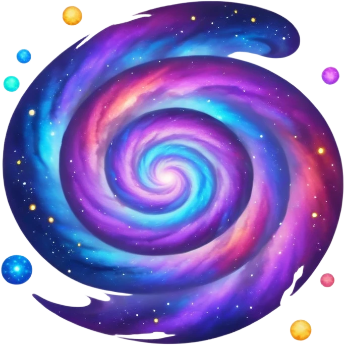 galaxy with colorful nebula emoji